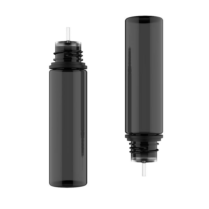 Chubby Gorilla 60ML Produktionsfärdig Unicorn Flaska - Genomskinlig svart flaska / svart lock - V3