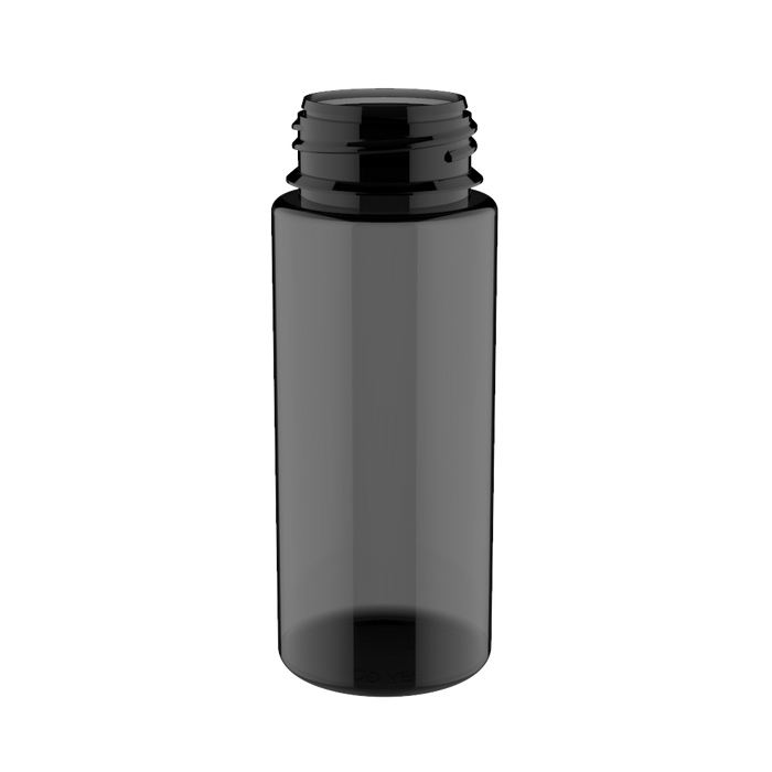 Chubby Gorilla - 120ML produktionsfärdig enhörningsflaska - genomskinlig svart flaska / svart lock - V3
