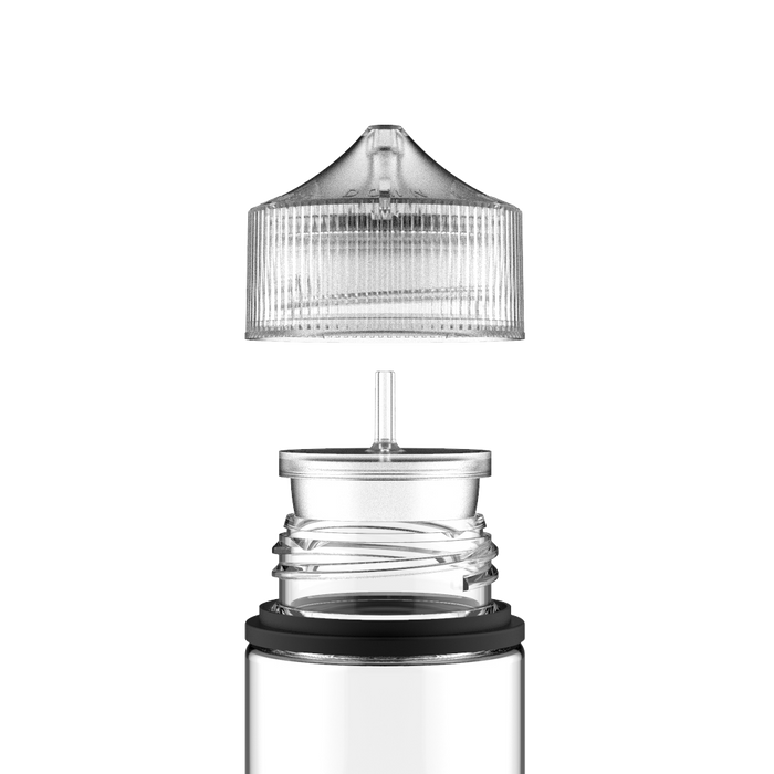 Chubby Gorilla 60ML Stubby Unicorn ขวด - ขวดใส / ฝาสีดํา - V3 - Copackr.com