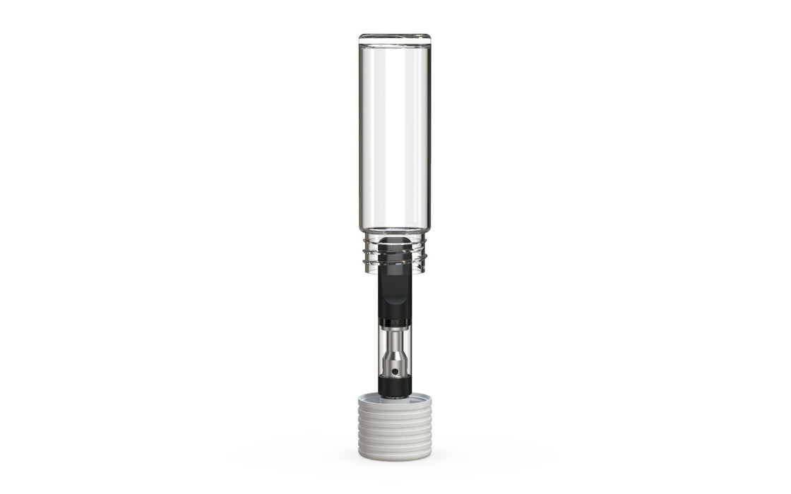 510 ตลับหมึก Spiral CR คอนเทนเนอร์ Flat Top - Clear Natural พร้อมฝาสีขาวทึบแสง