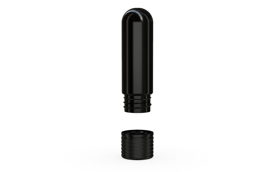 510 ตลับหมึก Spiral CR คอนเทนเนอร์ Round Top - สีดําทึบแสง พร้อมฝาสีดําทึบแสง
